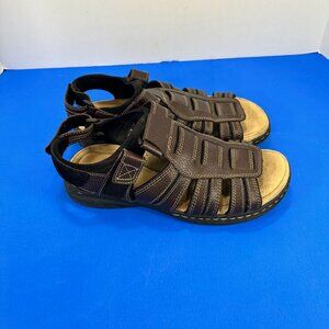 Dockers Men's Sandals Memory Foam all leather uppers fusion footbed US size 9M